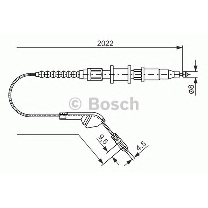 Foto Cable de accionamiento, freno de estacionamiento BOSCH 1987477143