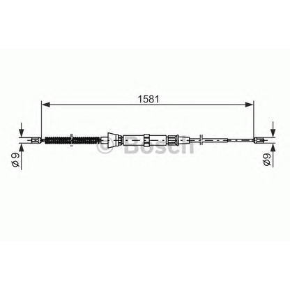 Foto Cable de accionamiento, freno de estacionamiento BOSCH 1987477205