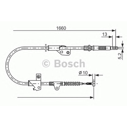 Фото Трос, стояночная тормозная система BOSCH 1987477231