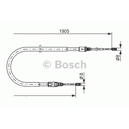 Photo Cable, parking brake BOSCH 1987477237