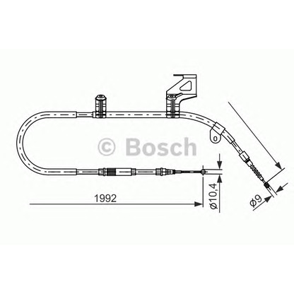 Zdjęcie Cięgno, hamulec postojowy BOSCH 1987477242