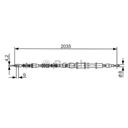Photo Cable, parking brake BOSCH 1987477243