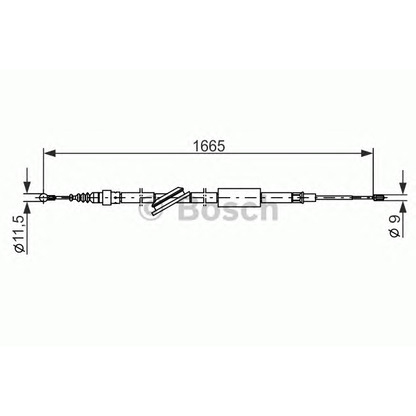 Фото Трос, стояночная тормозная система BOSCH 1987477249