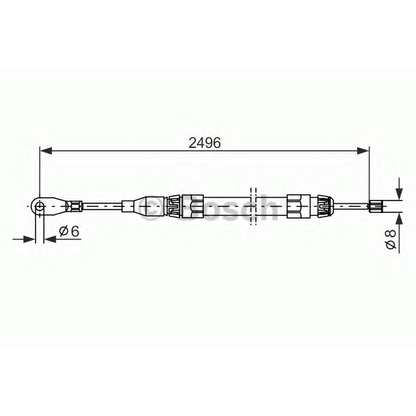 Photo Cable, parking brake BOSCH 1987477306