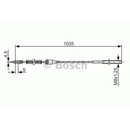 Фото Трос, стояночная тормозная система BOSCH 1987477307