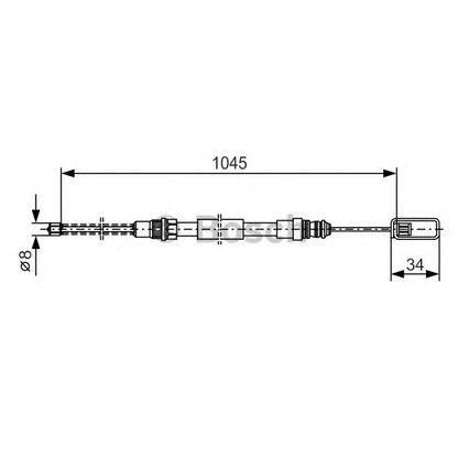 Foto Cable de accionamiento, freno de estacionamiento BOSCH 1987477334