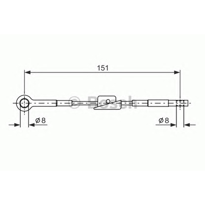 Foto Cable de accionamiento, freno de estacionamiento BOSCH 1987477367