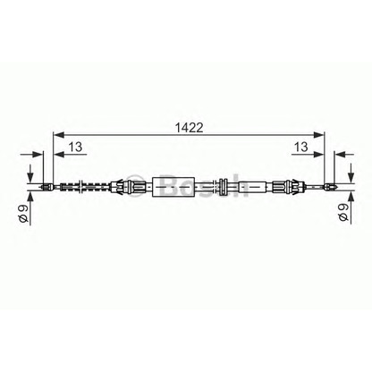 Foto Cable de accionamiento, freno de estacionamiento BOSCH 1987477373