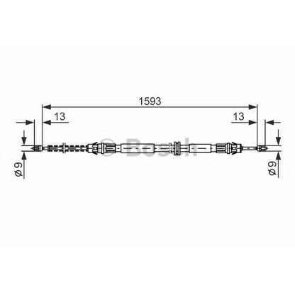 Фото Трос, стояночная тормозная система BOSCH 1987477374