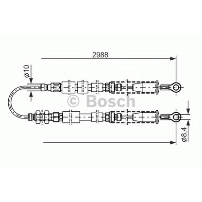 Foto Cable de accionamiento, freno de estacionamiento BOSCH 1987477381