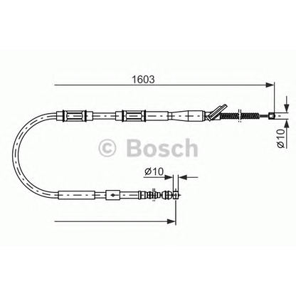 Фото Трос, стояночная тормозная система BOSCH 1987477409