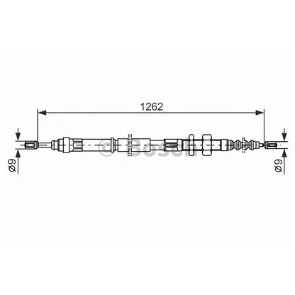 Фото Трос, стояночная тормозная система BOSCH 1987477439