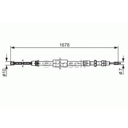 Foto Cable de accionamiento, freno de estacionamiento BOSCH 1987477451