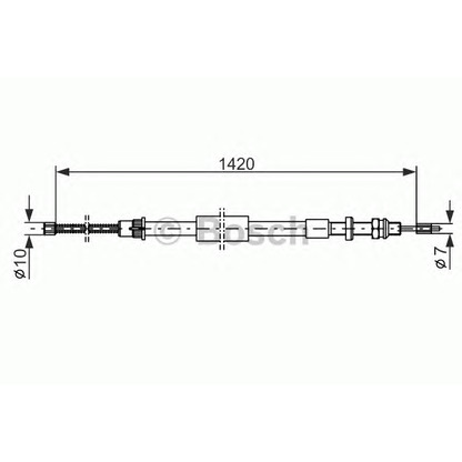 Foto Cable de accionamiento, freno de estacionamiento BOSCH 1987477479