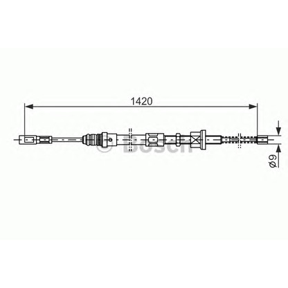 Foto Cable de accionamiento, freno de estacionamiento BOSCH 1987477483