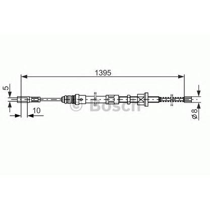 Фото Трос, стояночная тормозная система BOSCH 1987477485