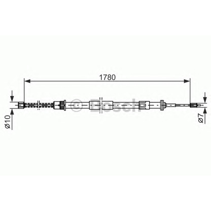 Foto Cable de accionamiento, freno de estacionamiento BOSCH 1987477486