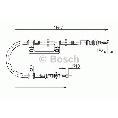 Фото Трос, стояночная тормозная система BOSCH 1987477501