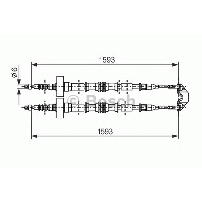 Foto Cable de accionamiento, freno de estacionamiento BOSCH 1987477527