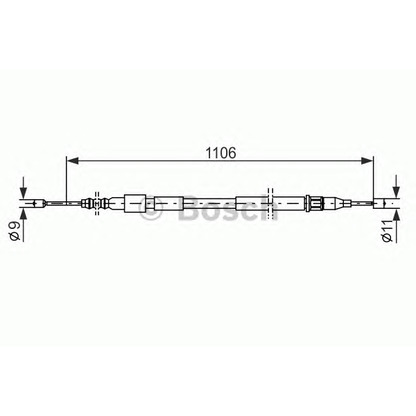 Foto Cable de accionamiento, freno de estacionamiento BOSCH 1987477529