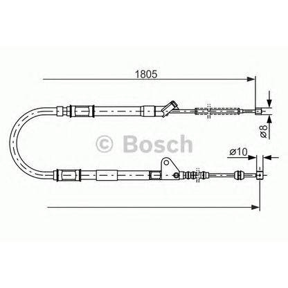 Foto Cable de accionamiento, freno de estacionamiento BOSCH 1987477546