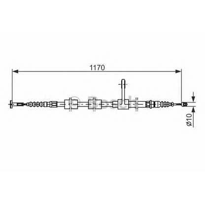 Photo Cable, parking brake BOSCH 1987477554