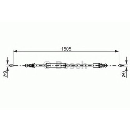 Foto Cable de accionamiento, freno de estacionamiento BOSCH 1987477574