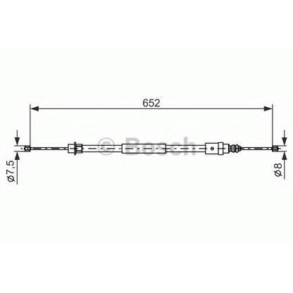 Foto Cable de accionamiento, freno de estacionamiento BOSCH 1987477579