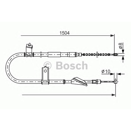 Foto Cable de accionamiento, freno de estacionamiento BOSCH 1987477611