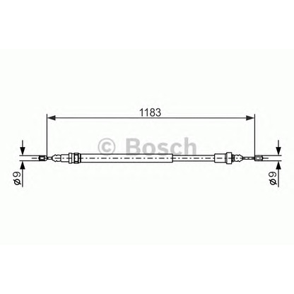 Фото Трос, стояночная тормозная система BOSCH 1987477638