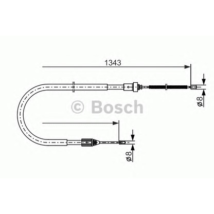 Фото Трос, стояночная тормозная система BOSCH 1987477641