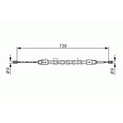 Foto Cable de accionamiento, freno de estacionamiento BOSCH 1987477691