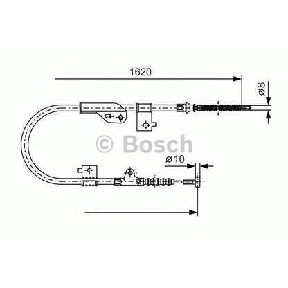 Фото Трос, стояночная тормозная система BOSCH 1987477758