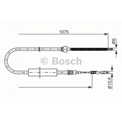 Foto Cable de accionamiento, freno de estacionamiento BOSCH 1987477808