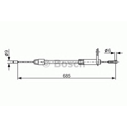 Foto Cable de accionamiento, freno de estacionamiento BOSCH 1987477810