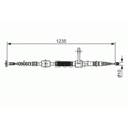 Foto Cable de accionamiento, freno de estacionamiento BOSCH 1987477831