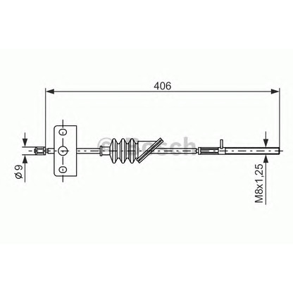 Photo Cable, parking brake BOSCH 1987477832