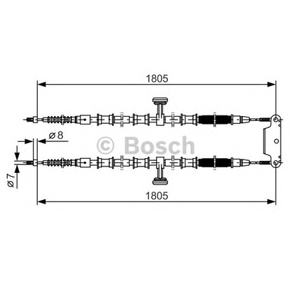 Foto Cable de accionamiento, freno de estacionamiento BOSCH 1987477907