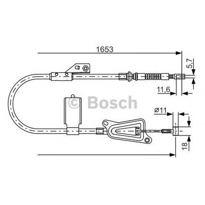 Фото Сигнализатор, износ тормозных колодок BOSCH 1987477915