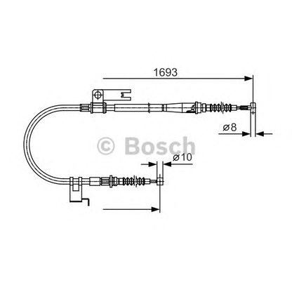 Фото Трос, стояночная тормозная система BOSCH 1987477917