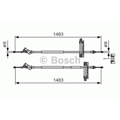 Foto Cavo comando, Freno stazionamento BOSCH 1987477930