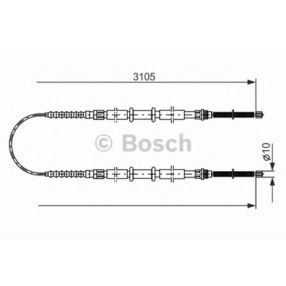 Foto Cable de accionamiento, freno de estacionamiento BOSCH 1987477989