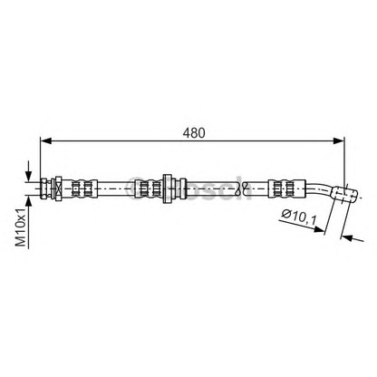 Фото Тормозной шланг BOSCH 1987481065