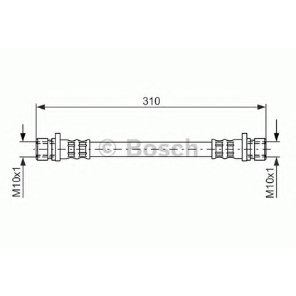 Фото Тормозной шланг BOSCH 1987481211