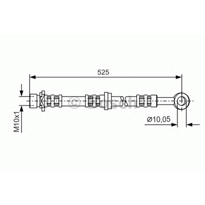 Фото Тормозной шланг BOSCH 1987481285