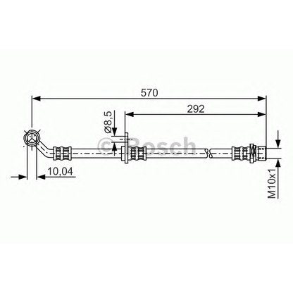 Фото Тормозной шланг BOSCH 1987481303