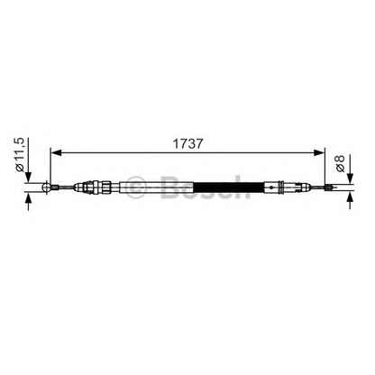 Foto Cable de accionamiento, freno de estacionamiento BOSCH 1987482008