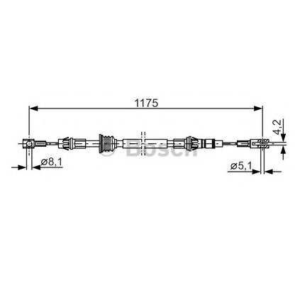 Foto Cable de accionamiento, freno de estacionamiento BOSCH 1987482012