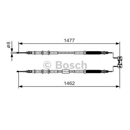 Фото Трос, стояночная тормозная система BOSCH 1987482037