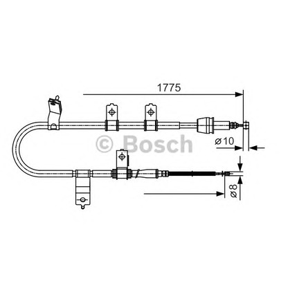 Фото Трос, стояночная тормозная система BOSCH 1987482077